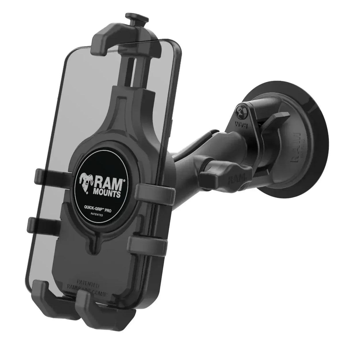 RAM Quick-Grip Pro Phone Mount w Twist-Lock Suction Cup (RAM-B-166-PD5U)