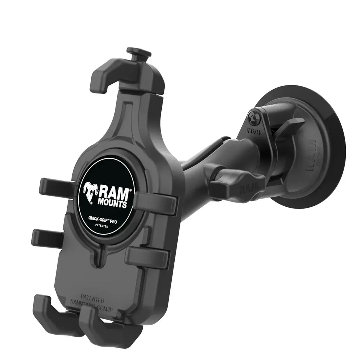 RAM Quick-Grip Pro Phone Mount w Twist-Lock Suction Cup (RAM-B-166-PD5U)