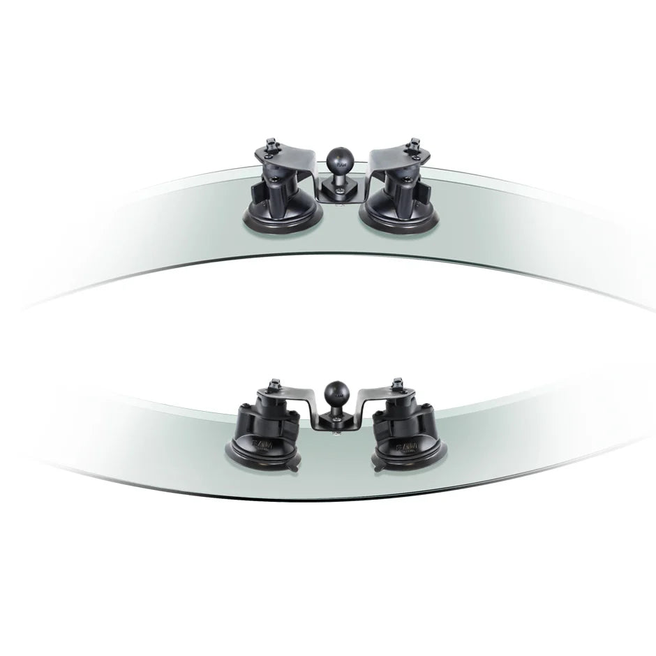RAM Dual Pivot Suction Cup Base w 1" Ball (RAM-B-189B-PIV1U)