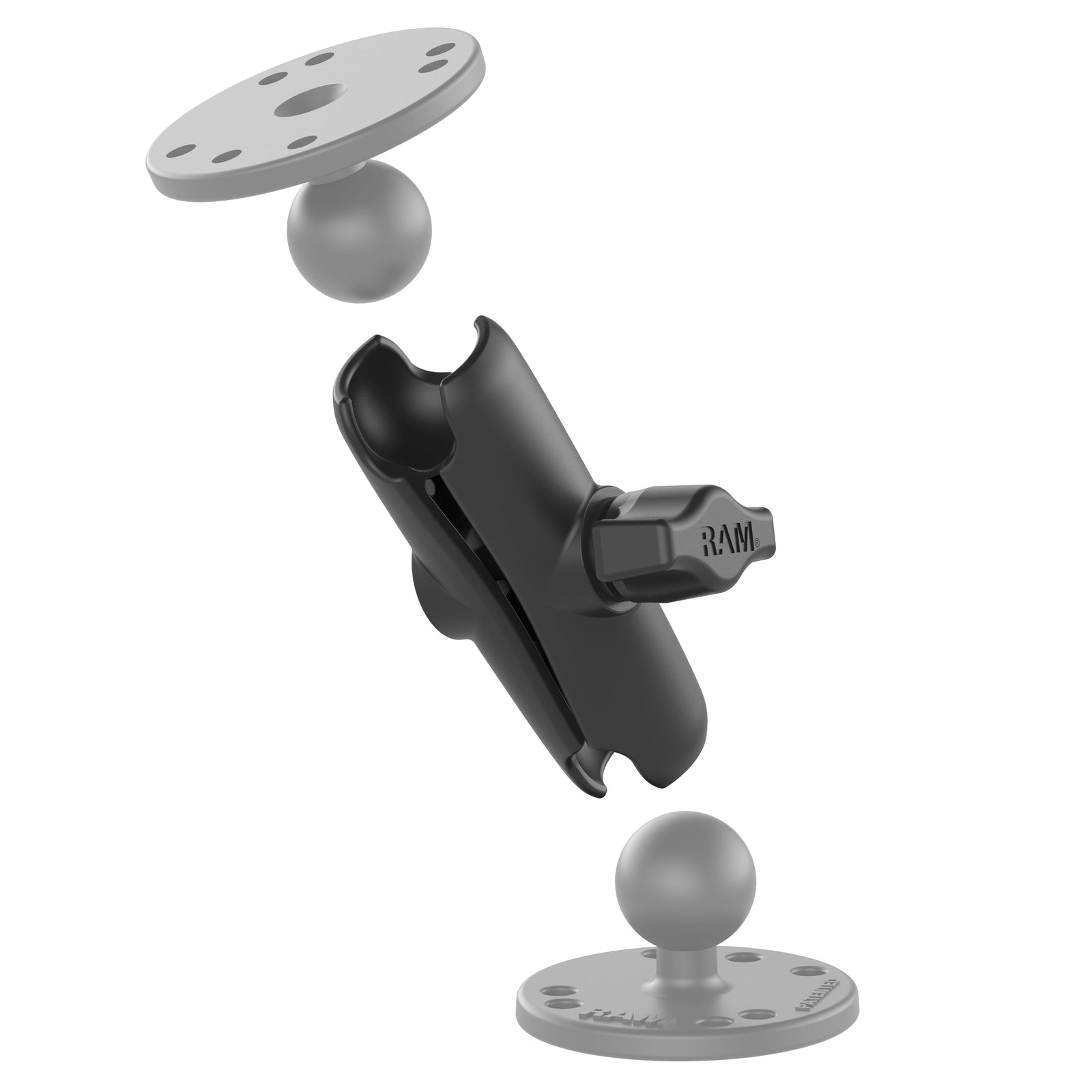 RAM Standard Double Socket Clamp Arm B Size (RAM-B-201U)