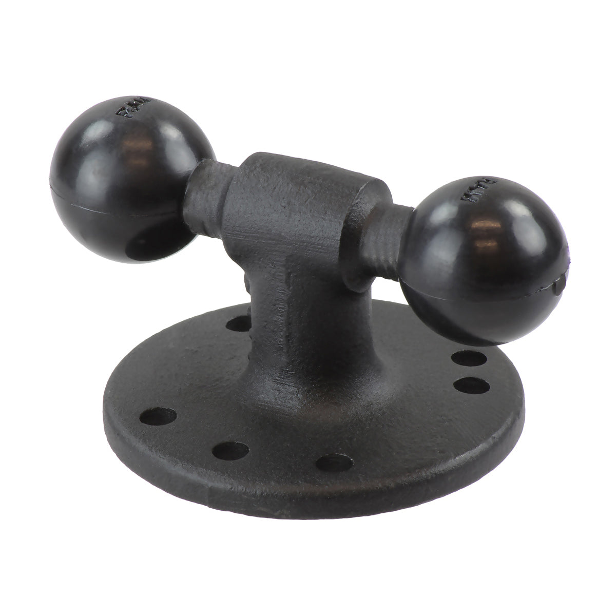 RAM 1" Double Ball Adapter w Round Base (RAM-B-217U)