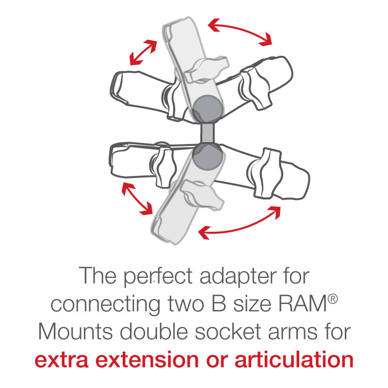 RAM 1" Double Ball Adapter B Size (RAM-B-230U)