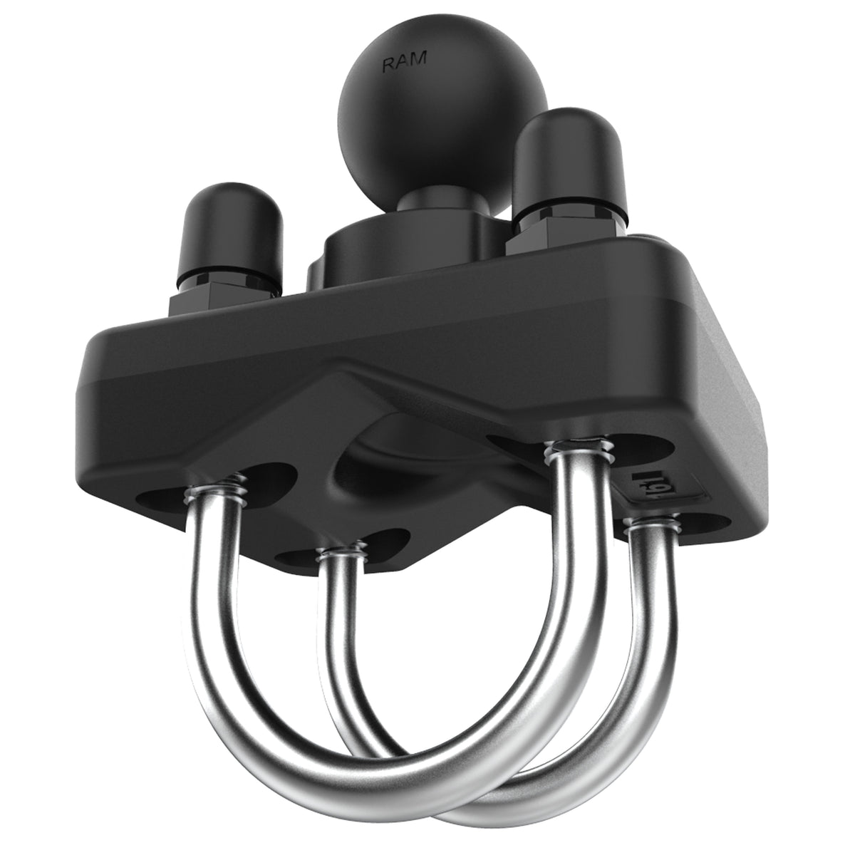 RAM Double U-Bolt Base w 1" B Ball for 1" - 1.25" Rails (RAM-B-235U)