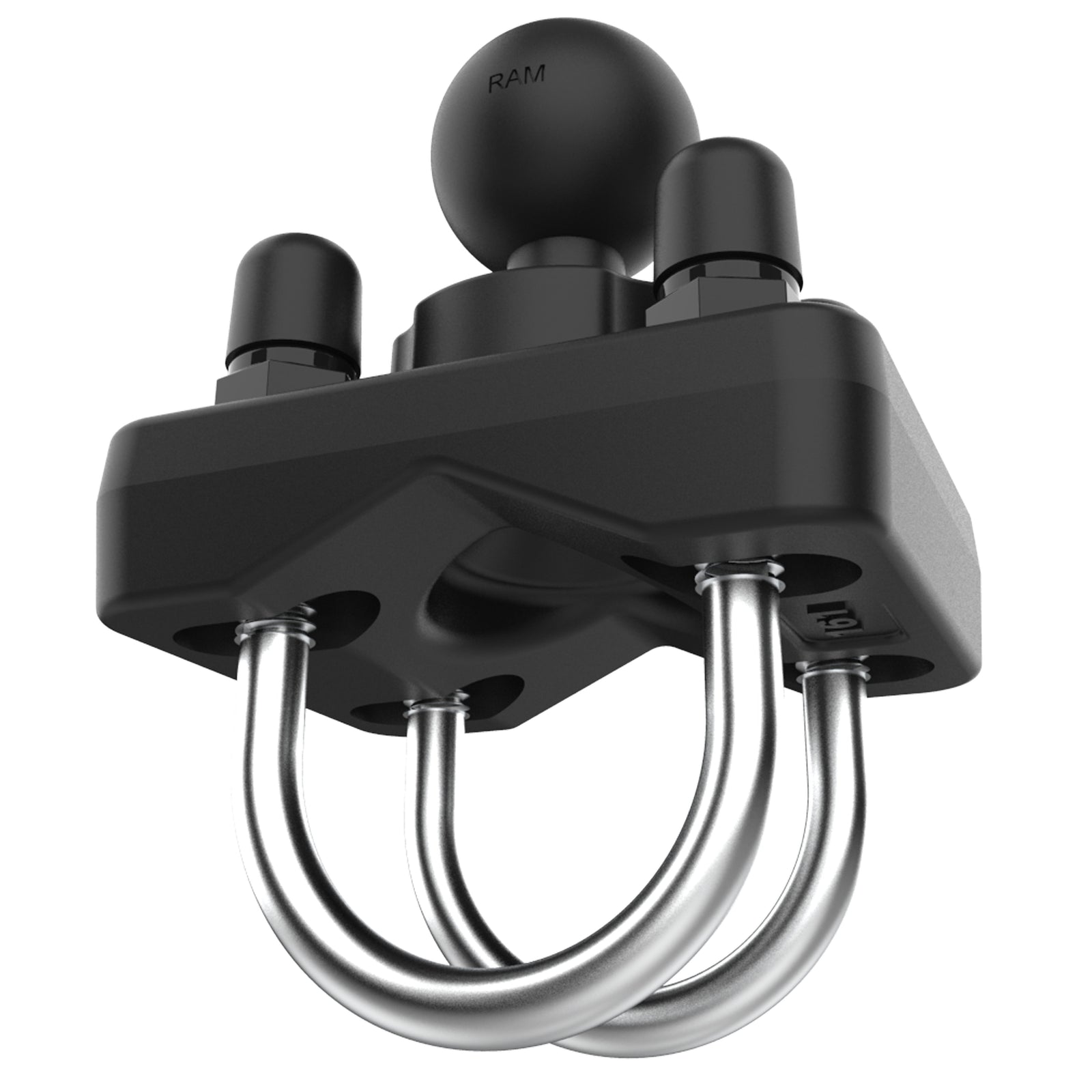 RAM Double U-Bolt Base w 1" B Ball for 1" - 1.25" Rails (RAM-B-235U)