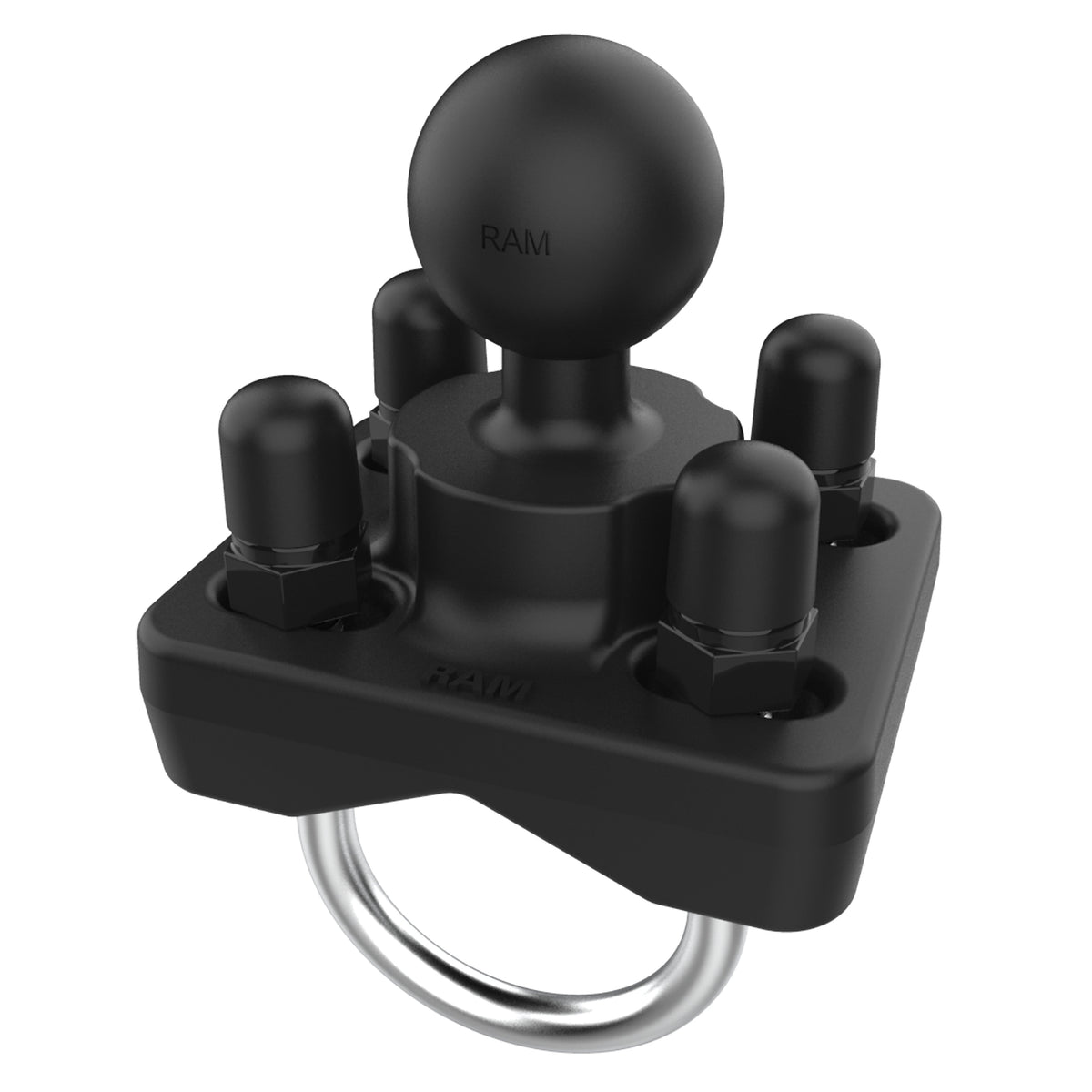 RAM Double U-Bolt Base w 1" B Ball for 1" - 1.25" Rails (RAM-B-235U)