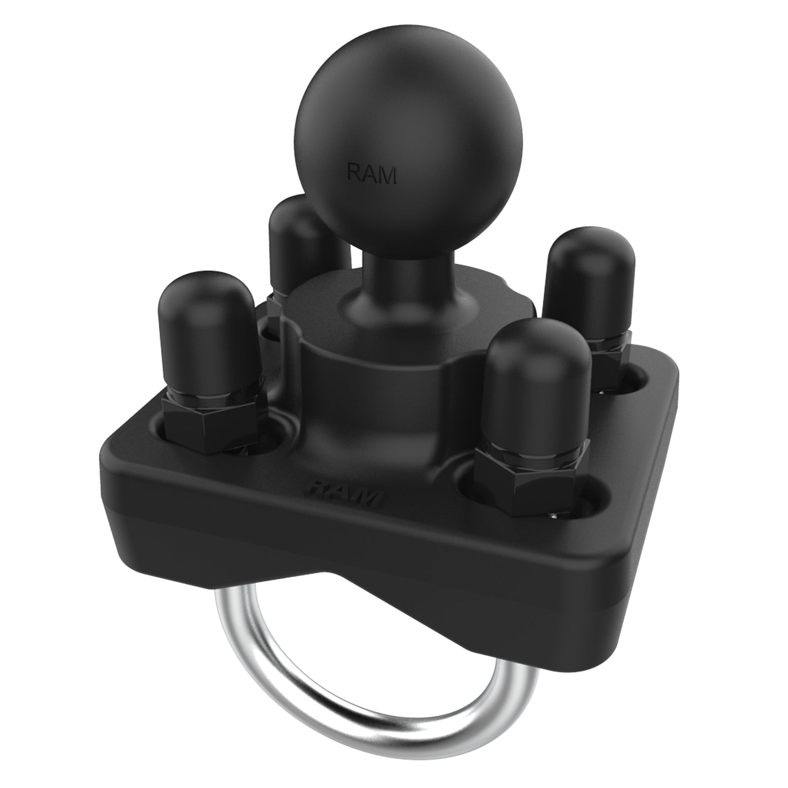 RAM Double U-Bolt Base w 1" B Ball for 1" - 1.25" Rails (RAM-B-235U) - Modest Mounts