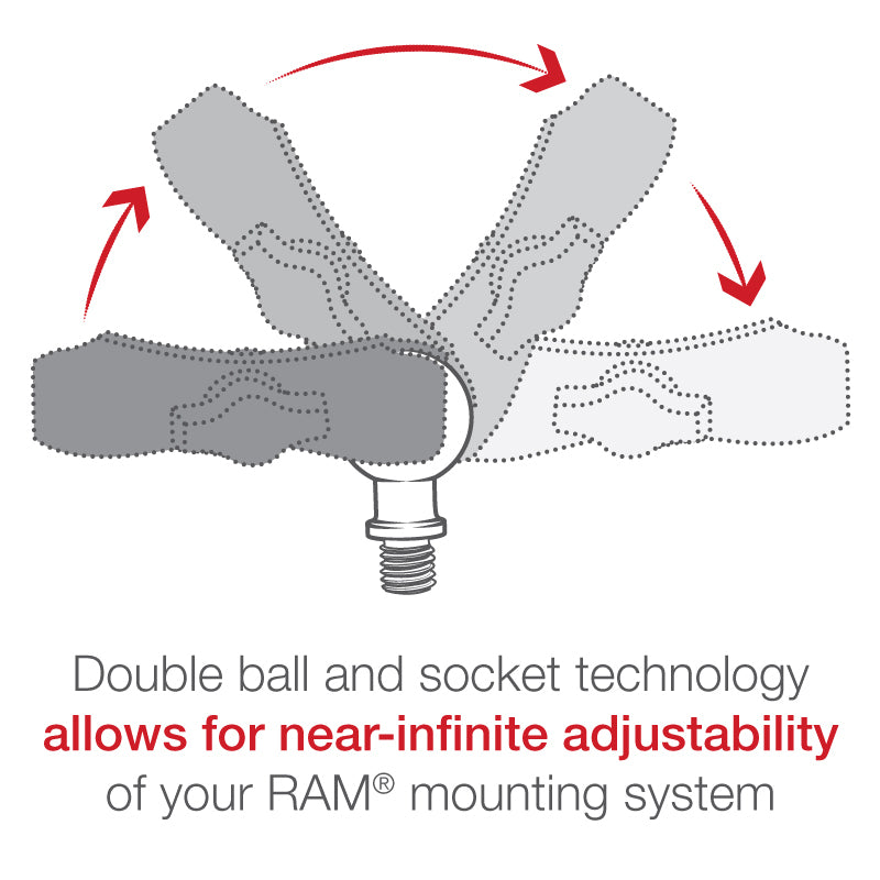 RAM M10 x 1.25 Pitch Male Thread with 1" Ball (RAM-B-349U)