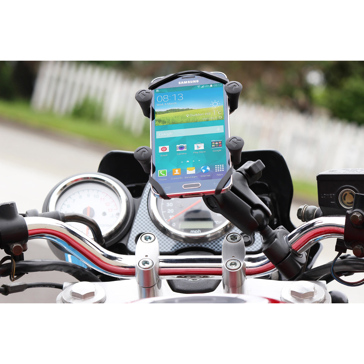 RAM Motorcycle Bar Mount UN7 X-Grip (RAM-B-408-75-1-UN7U)
