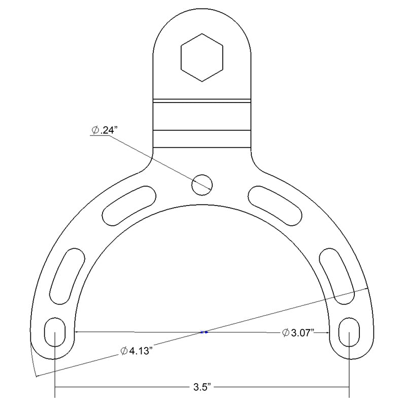 RAM Small Gas Tank Base w 1" Ball for Motorcycles (RAM-B-410U)