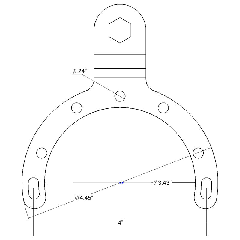 RAM Large Gas Tank Base w 1" Ball for Motorcycles (RAM-B-411U)