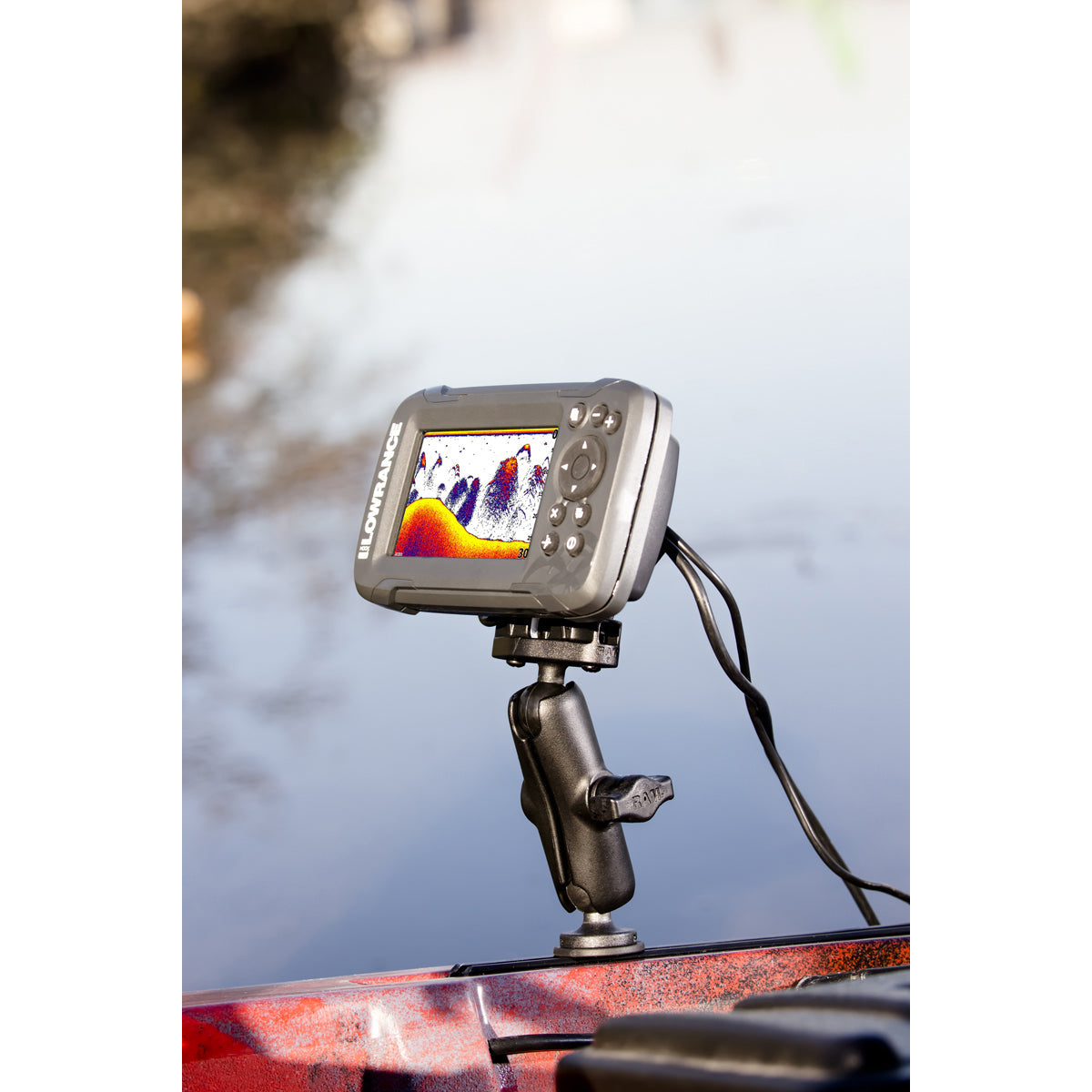 RAM 1" Track Mount for Lowrance Hook2-4 &amp; 5 (RAM-B-LO12-354-TRA1)