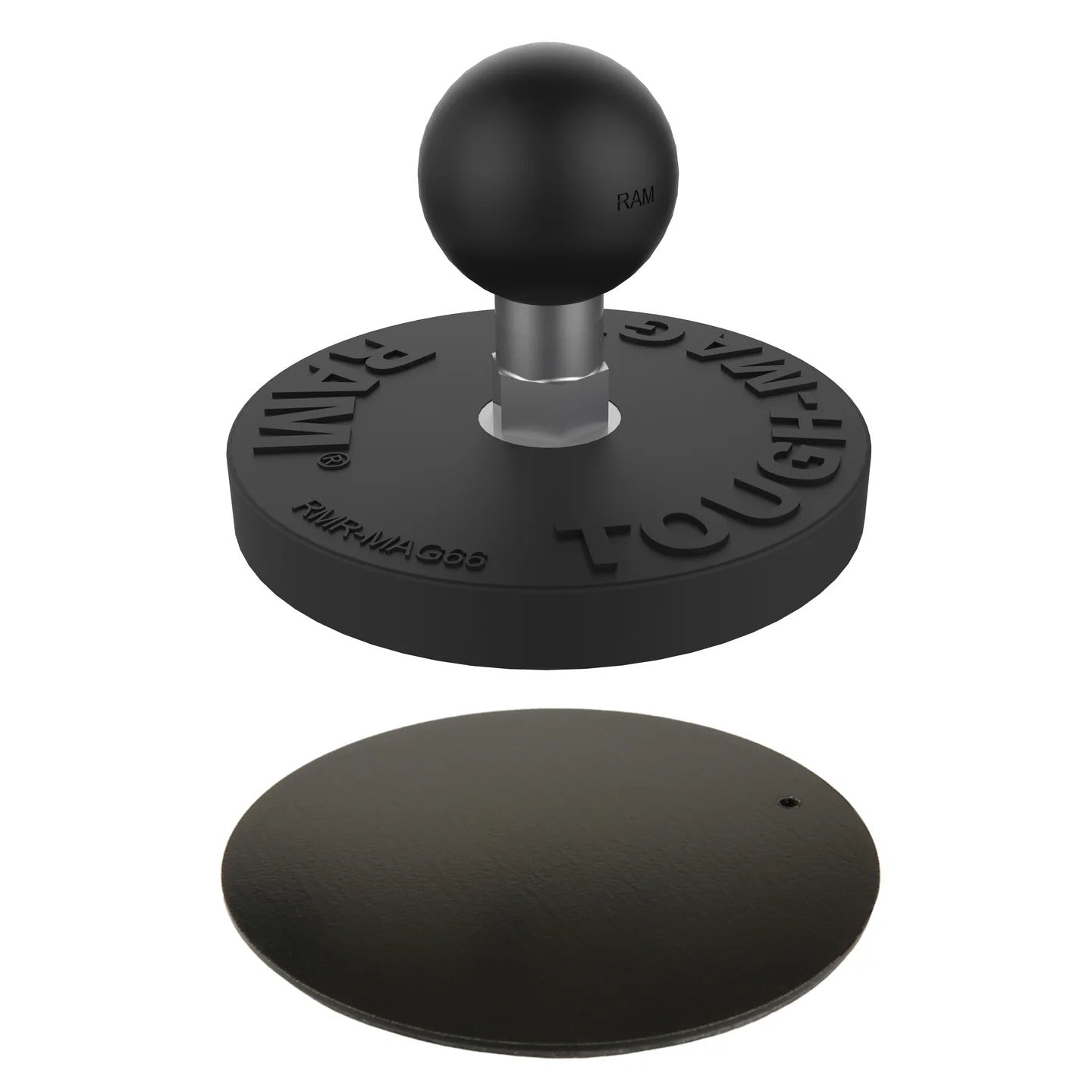 RAM Tough-Mag 66MM Diameter Magnetic Ball Base with Steel Plate (RAM-B-MAG66PU)