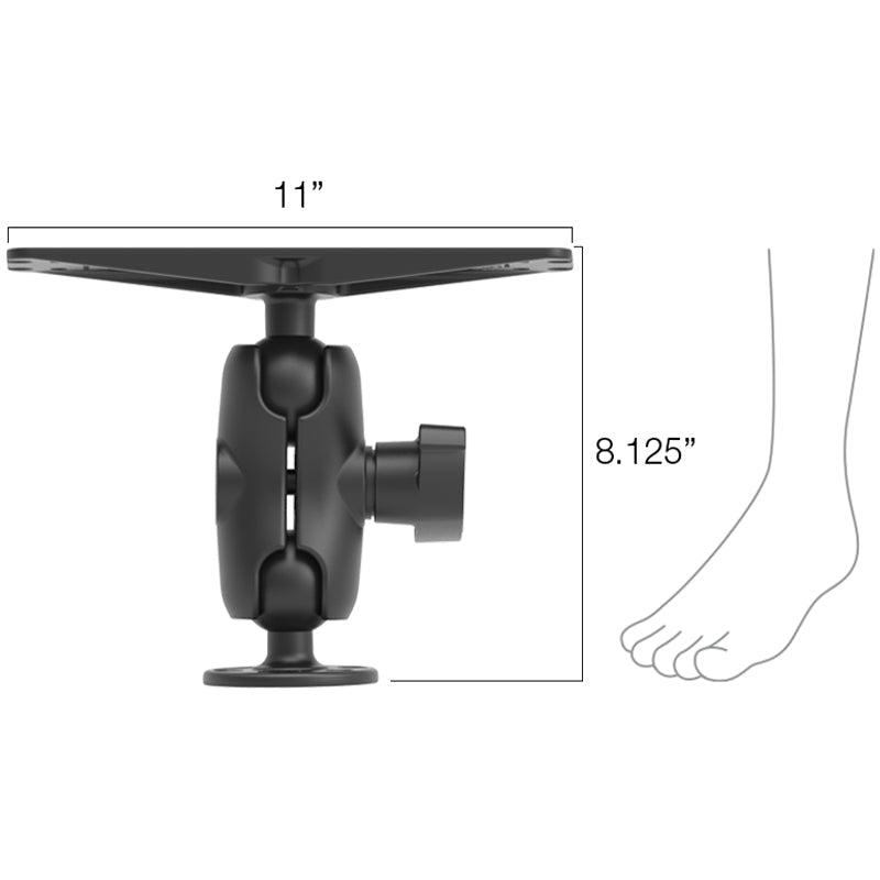 RAM Heavy Duty Marine Mount w Short Arm D (RAM-D-111U-C)