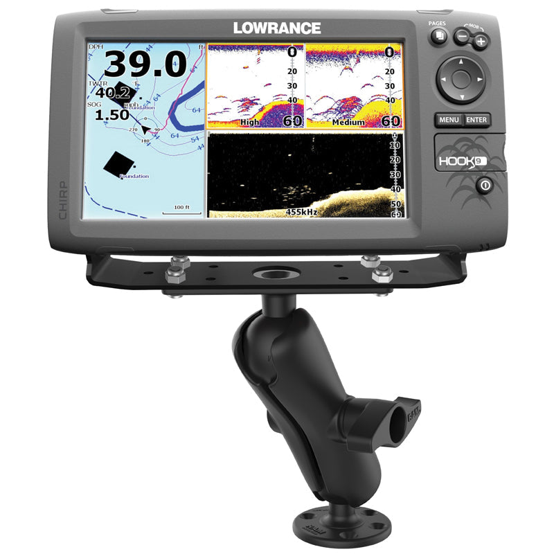 RAM D Ball Mount for 9 - 12" Fishfinders (RAM-D-115)
