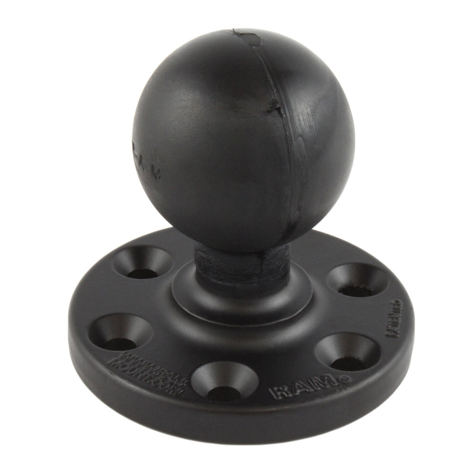 RAM Round Plate with 6-Hole Pattern &amp; 2.25" D Ball (RAM-D-202U-SYM1)