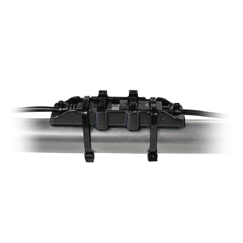 RAM-GDS-CAB-CLAMP2U securing a USB-A cable junction with cable ties; cables not included