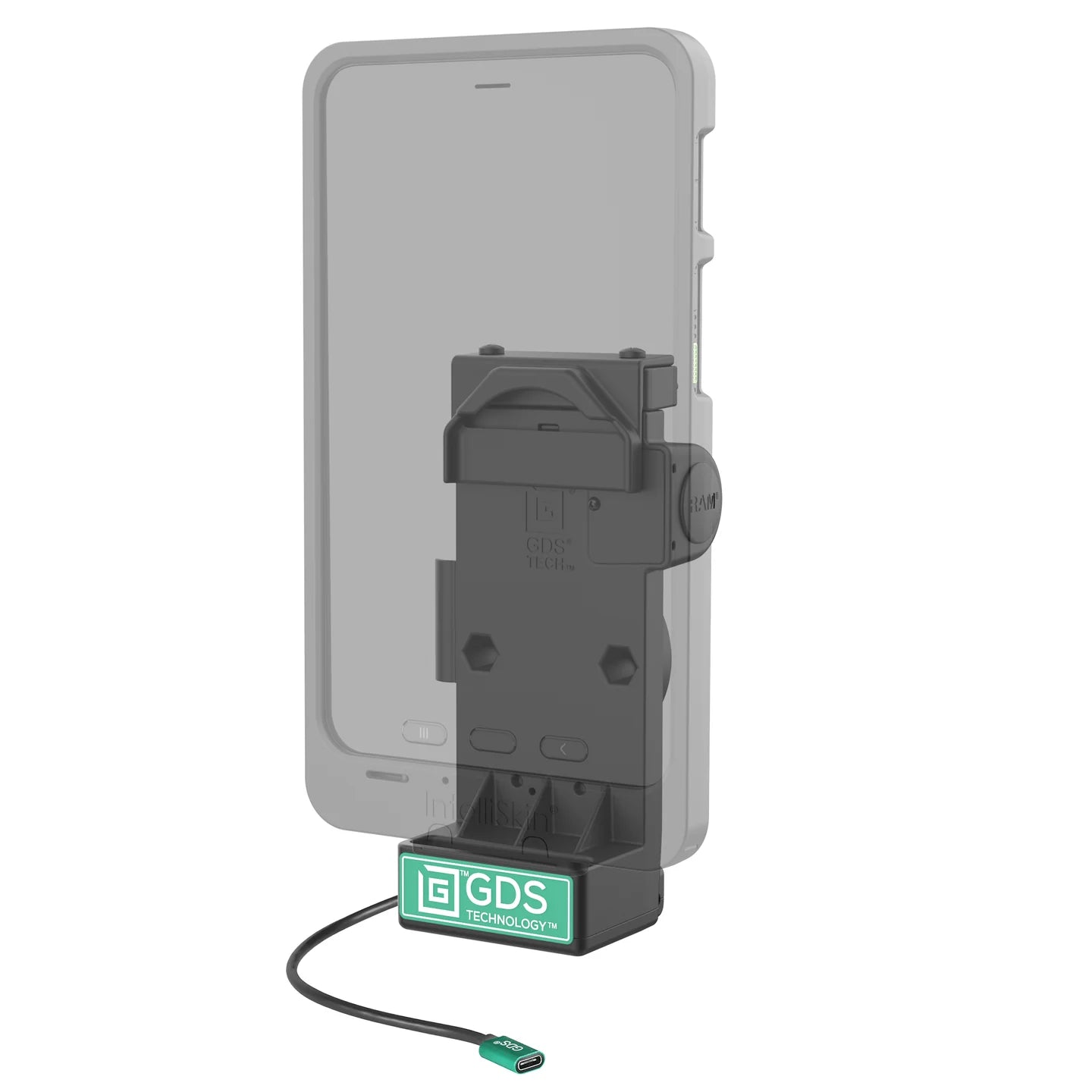 RAM GDS Uni-Conn Non-Locking Spring Loaded Powered Dock (RAM-GDS-DOCK-V12-U1CPU)
