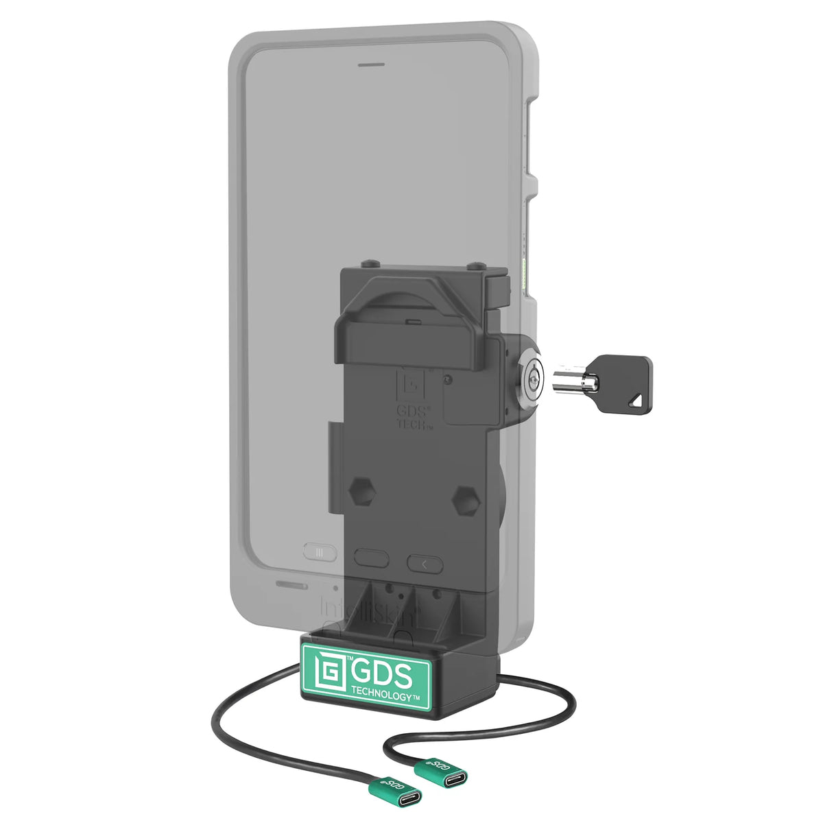 RAM GDS Uni-Conn Locking Spring Loaded Power + Single USB-C Dock (RAM-GDS-DOCKL-V12-U1CP-CU)