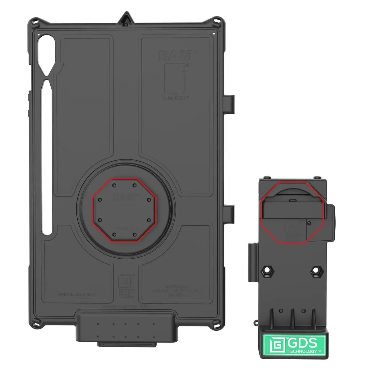 RAM GDS Uni-Conn Locking Spring Loaded Powered Dock (RAM-GDS-DOCKL-V12-U1CPU)