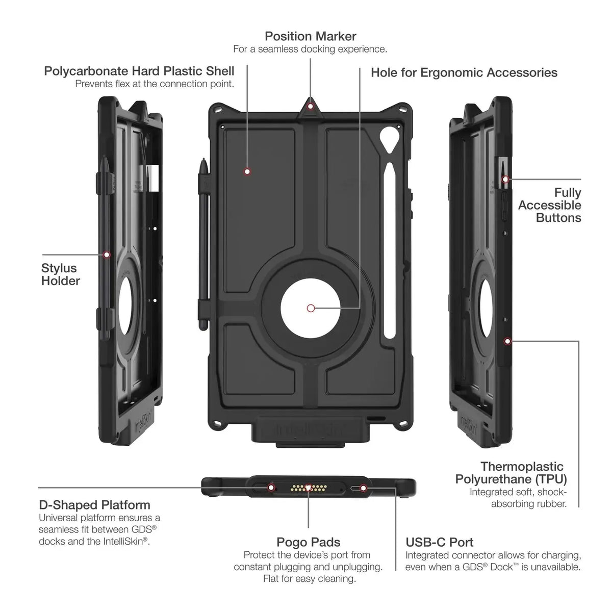 RAM IntelliSkin Next Gen for Samsung Tab S9, S9 FE, S10 FE &amp; S10 Lite (RAM-GDS-SKIN-SAM86-NG)