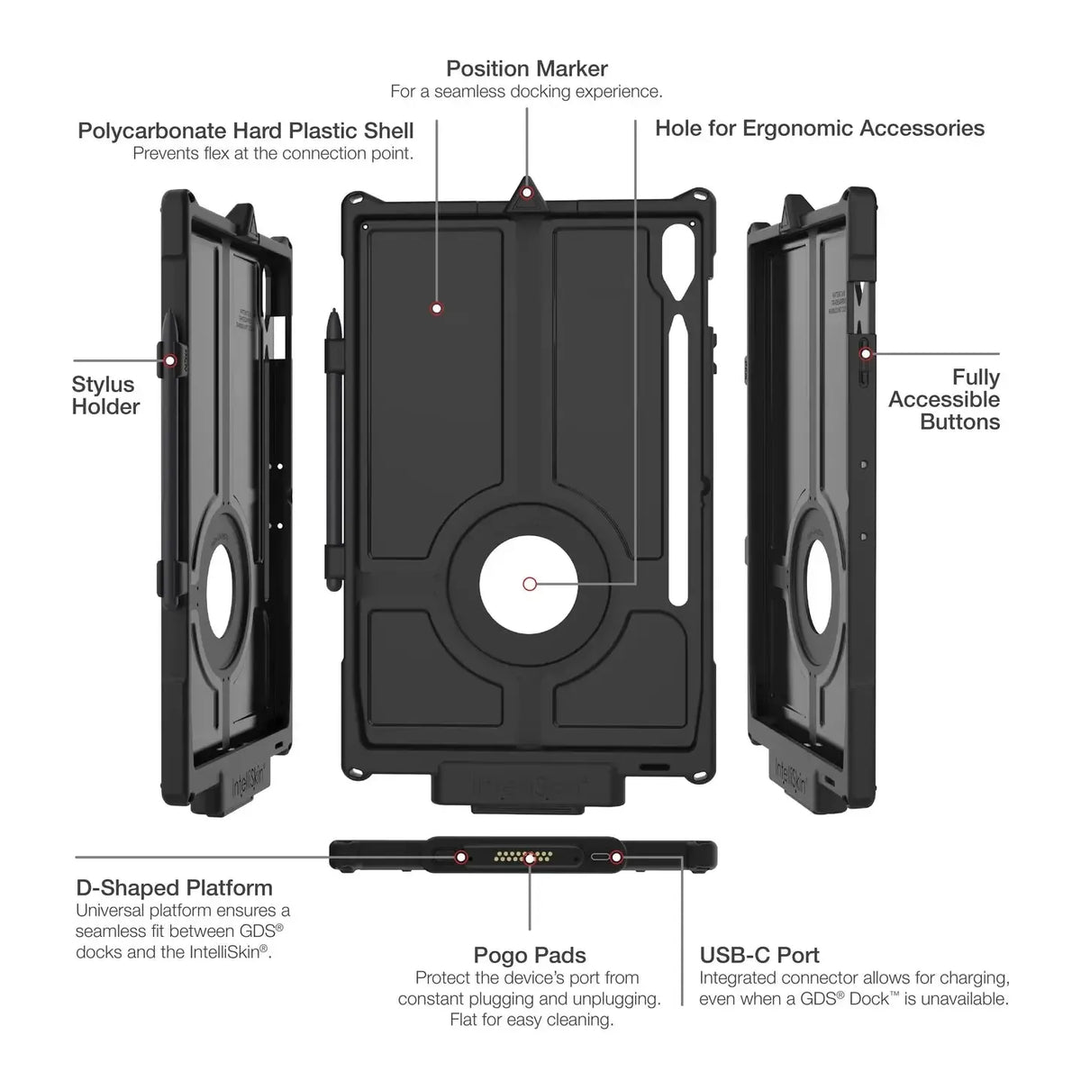 RAM IntelliSkin Next Gen for Samsung Tab S10+, S9+ &amp; S9 FE+ (RAM-GDS-SKIN-SAM87-NG)