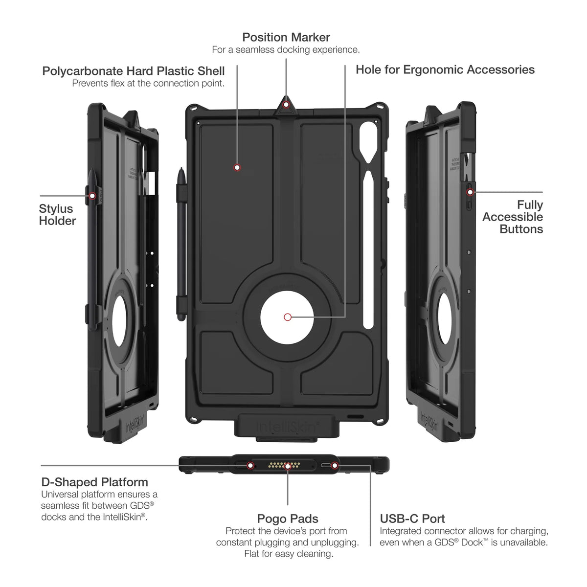 RAM IntelliSkin Next Gen for Samsung Tab S10+, S9+ &amp; S9 FE+ (RAM-GDS-SKIN-SAM87-NG)