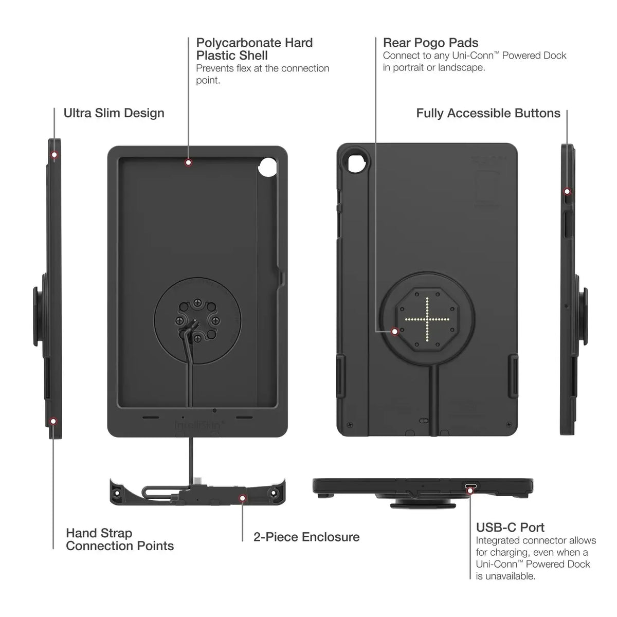 RAM IntelliSkin Thin-Case for Samsung Tab A9+ (Rear Pogo Pads) (RAM-GDS-SKIN-SAM88-TCB)
