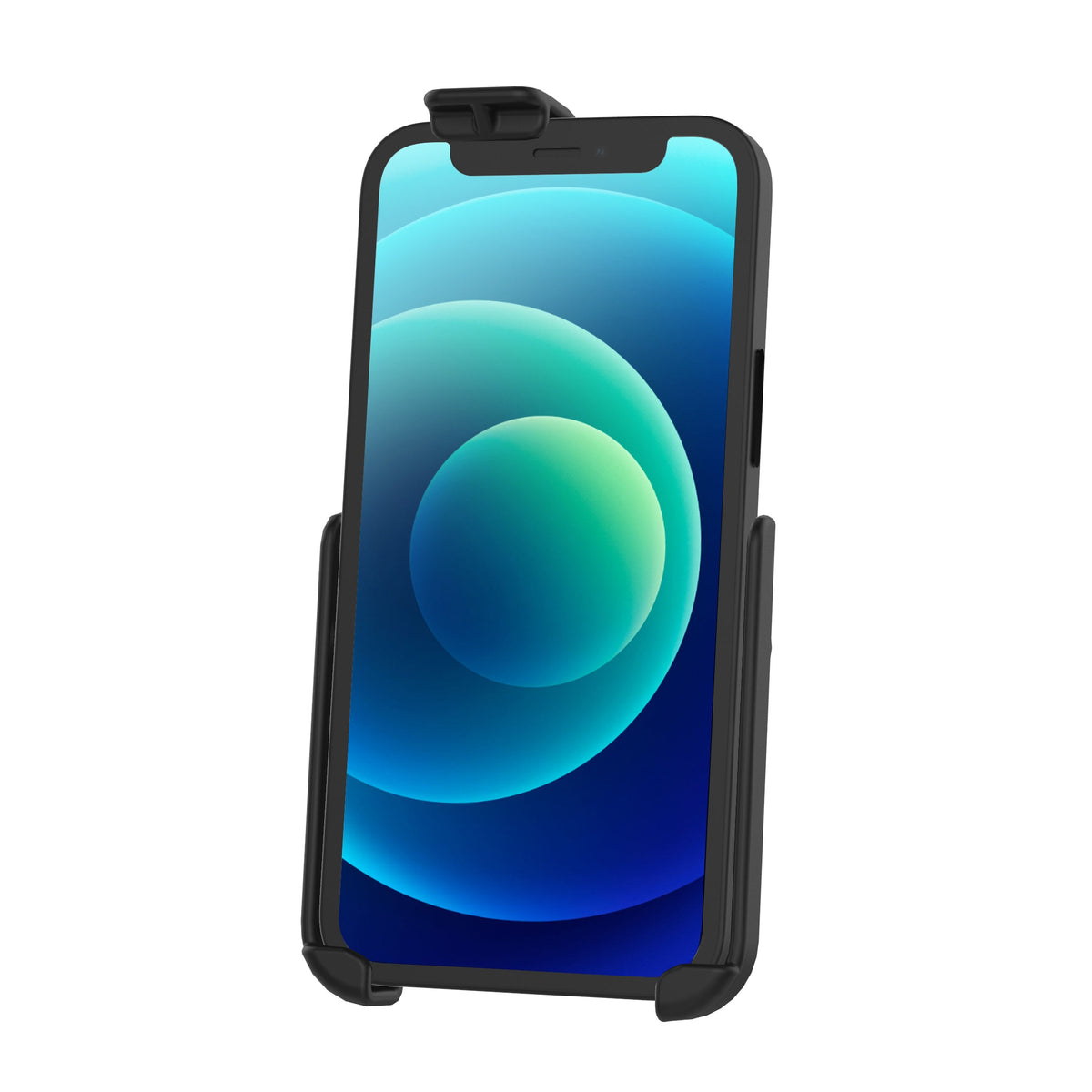 RAM-HOL-AP34U cradle shown with a compatible phone; phone not included