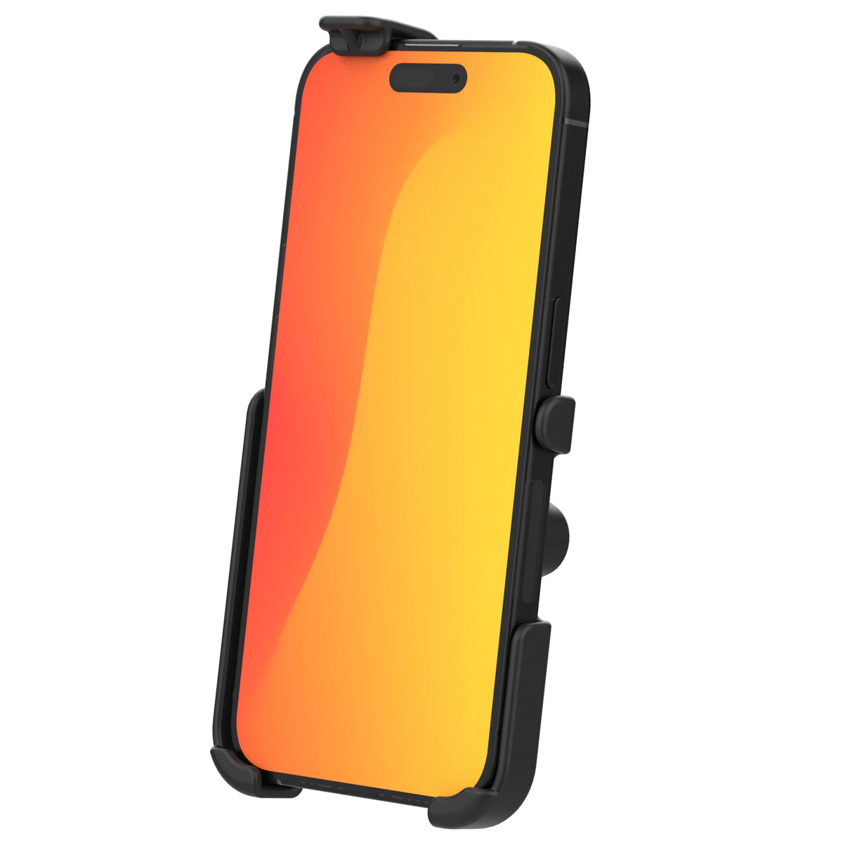 RAM-HOL-AP38U cradle shown with a compatible phone; phone not included