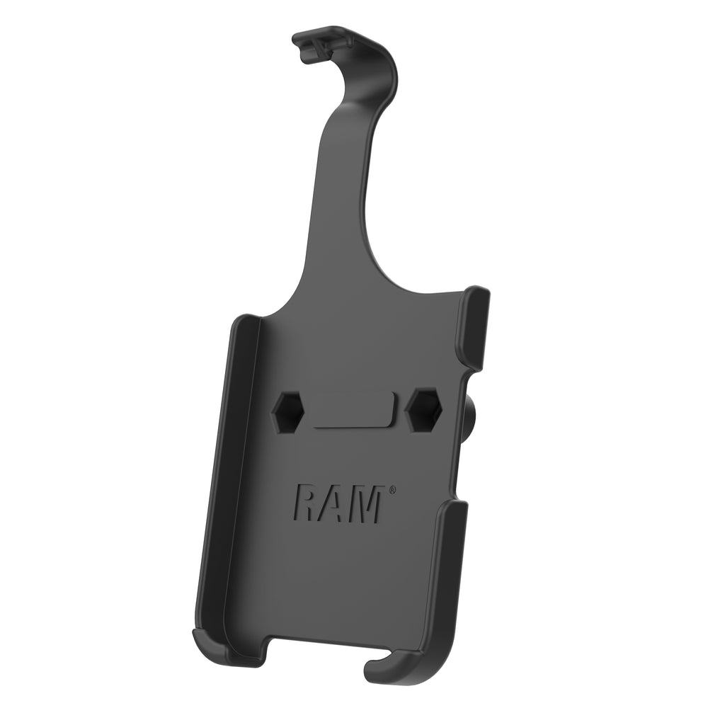RAM-HOL-AP39-1U empty form-fit iPhone cradle, front view
