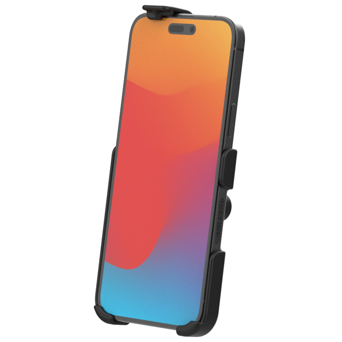 RAM-HOL-AP39U cradle shown with a compatible phone; phone not included