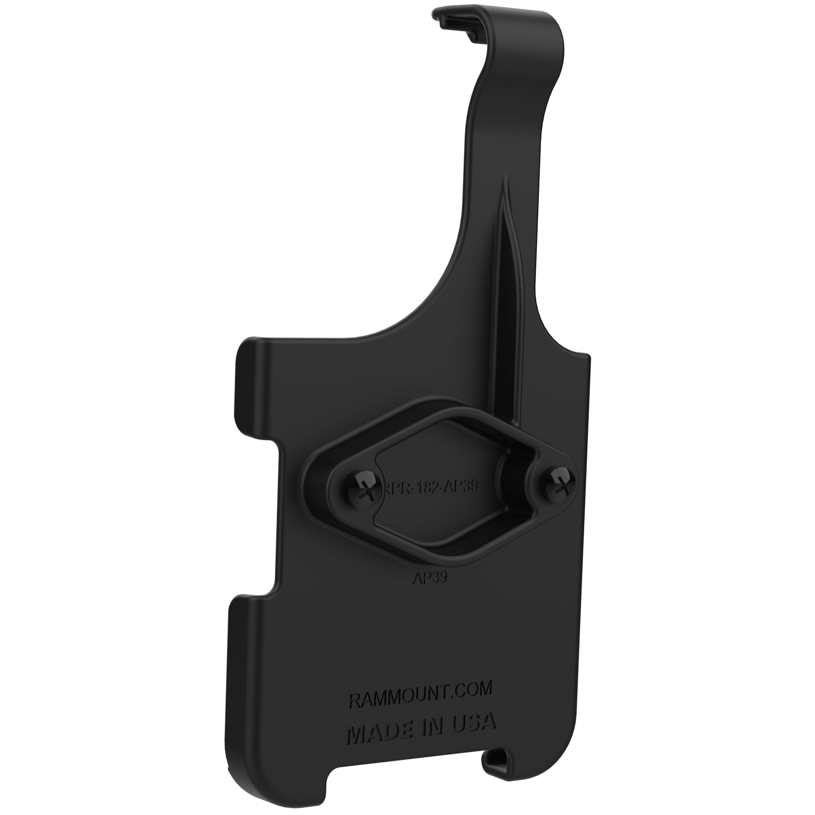 RAM-HOL-AP39U empty form-fit iPhone cradle, front view