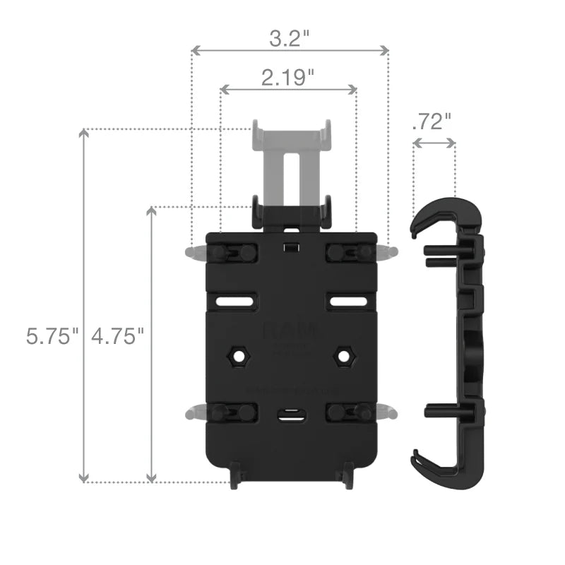 RAM Quick-Grip Phone Holder with Ball (RAM-HOL-PD3-238AU)