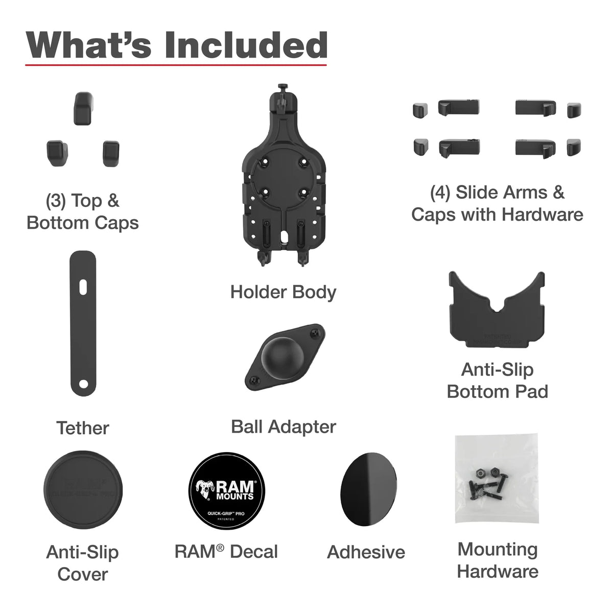 RAM Quick-Grip Pro Phone Holder with Ball (RAM-HOL-PD5BU)
