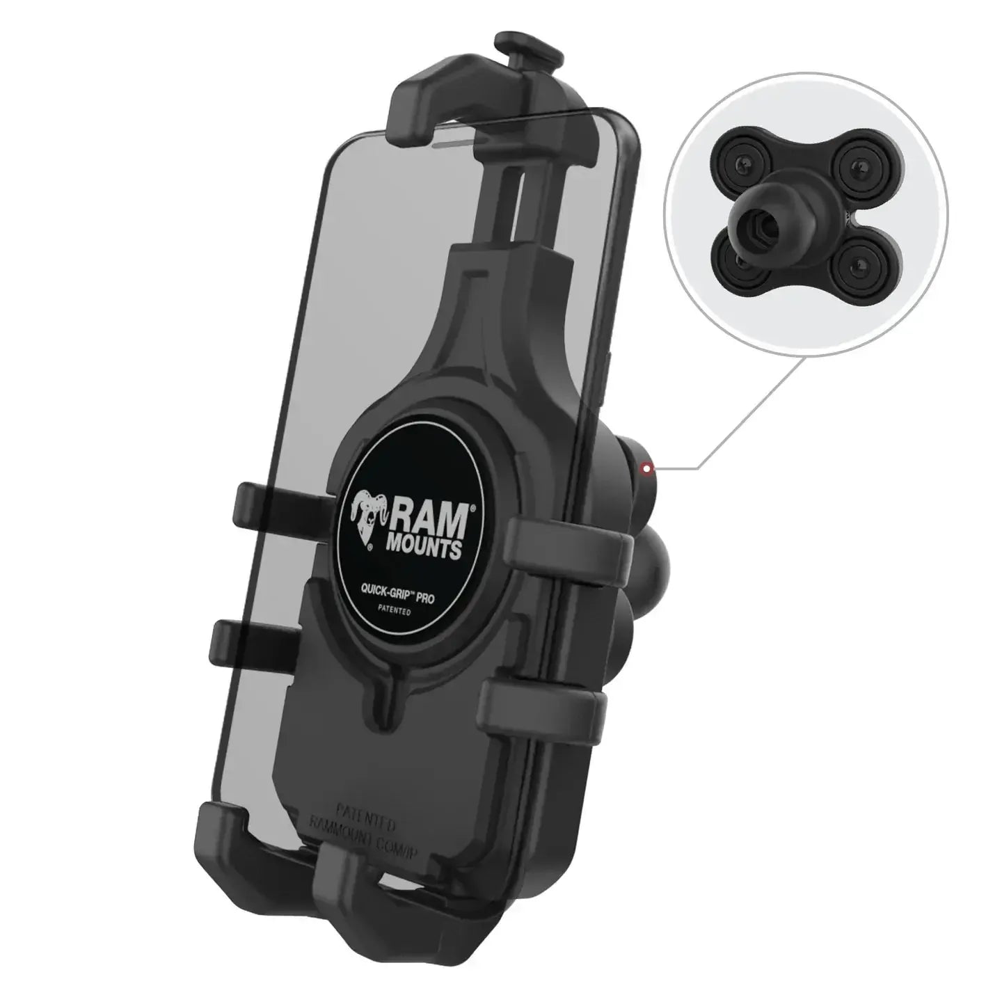 RAM Quick-Grip Pro Phone Holder with Ball & Vibration Damper (RAM-HOL-PD5BVU)