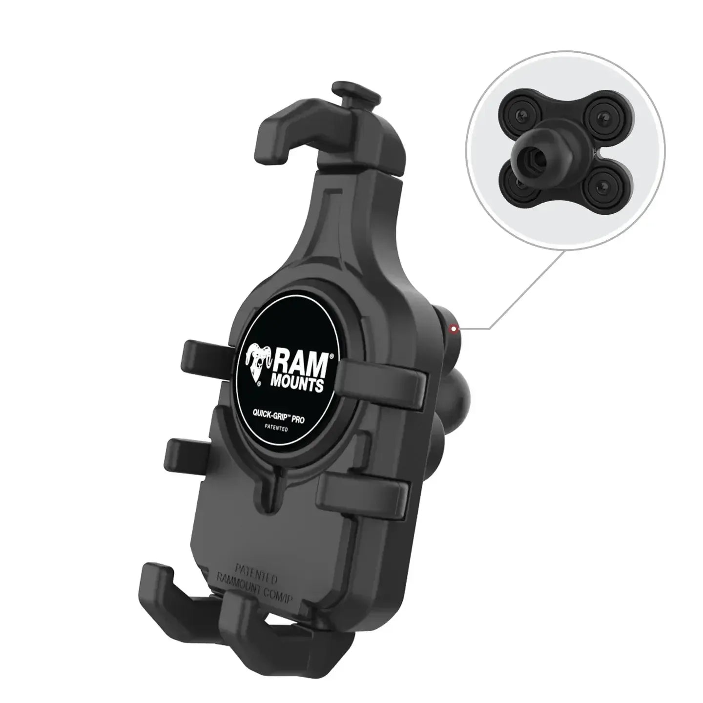 RAM Quick-Grip Pro Phone Holder with Ball & Vibration Damper (RAM-HOL-PD5BVU)