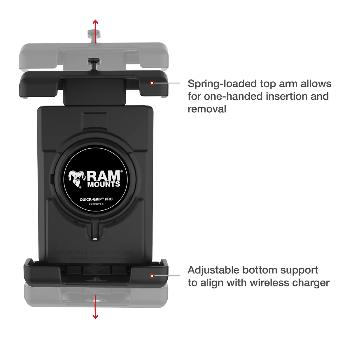 RAM Quick-Grip Pro XL Phone Holder with Ball (RAM-HOL-PD7BU)