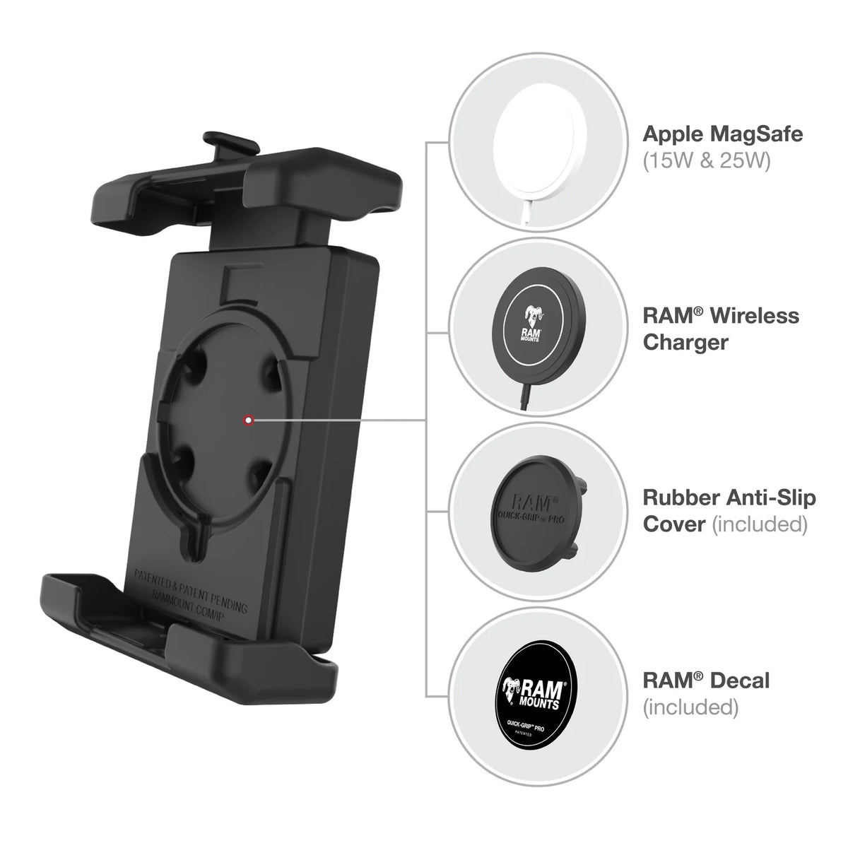 RAM Quick-Grip Pro XL Phone Holder with Ball (RAM-HOL-PD7BU)