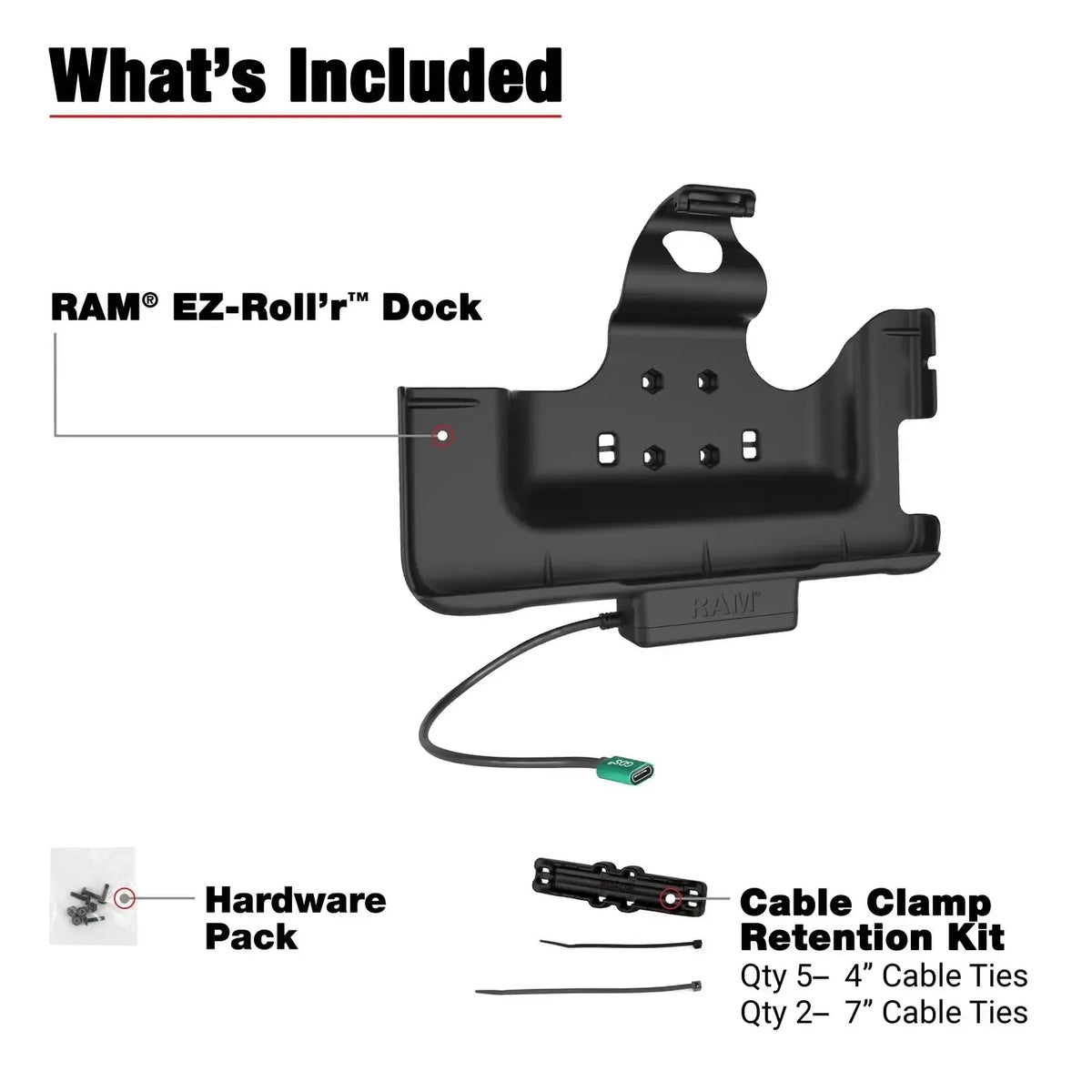 RAM USB-C Powered Dock for Samsung Tab Active5 Pro &amp; Active4 Pro (RAM-HOL-SAM52CPU)