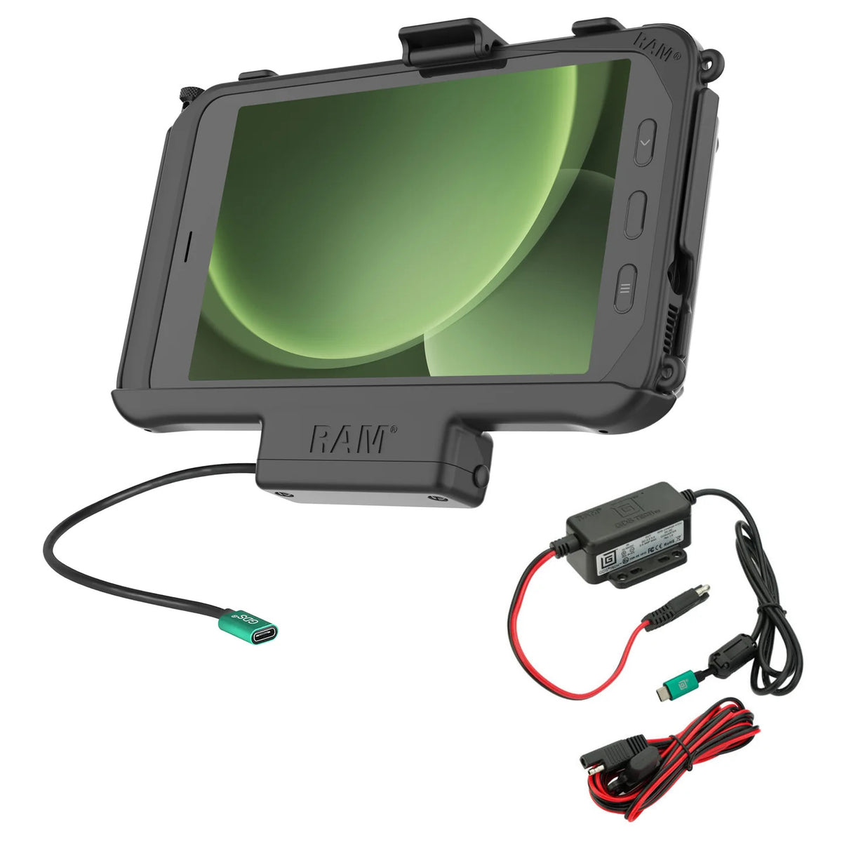 RAM USB-C Powered Dock for Tab Active5 &amp; 3 with Hardwire Charger (RAM-HOL-SAM60CP-V7CU)