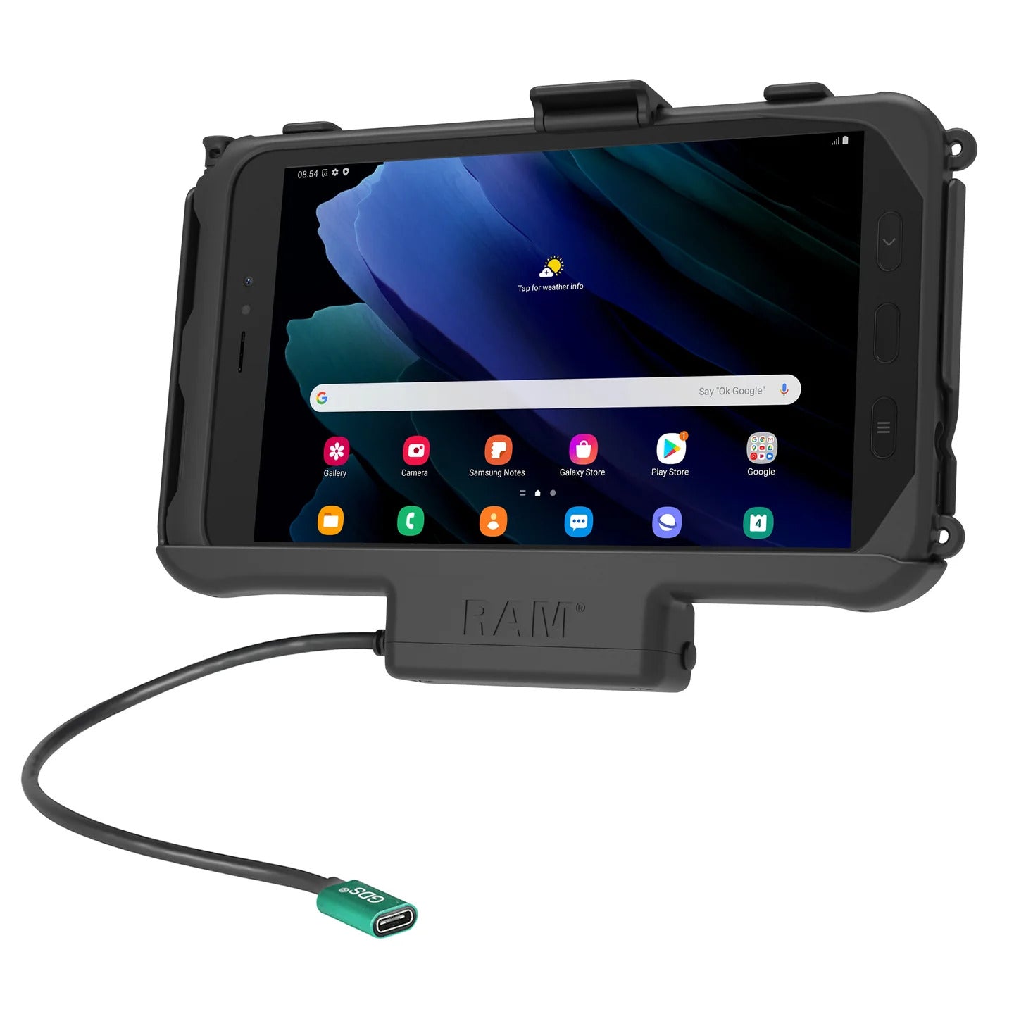 RAM USB-C Powered Cradle for Samsung Tab Active5, 2 & 3 (RAM-HOL-SAM60CPU)