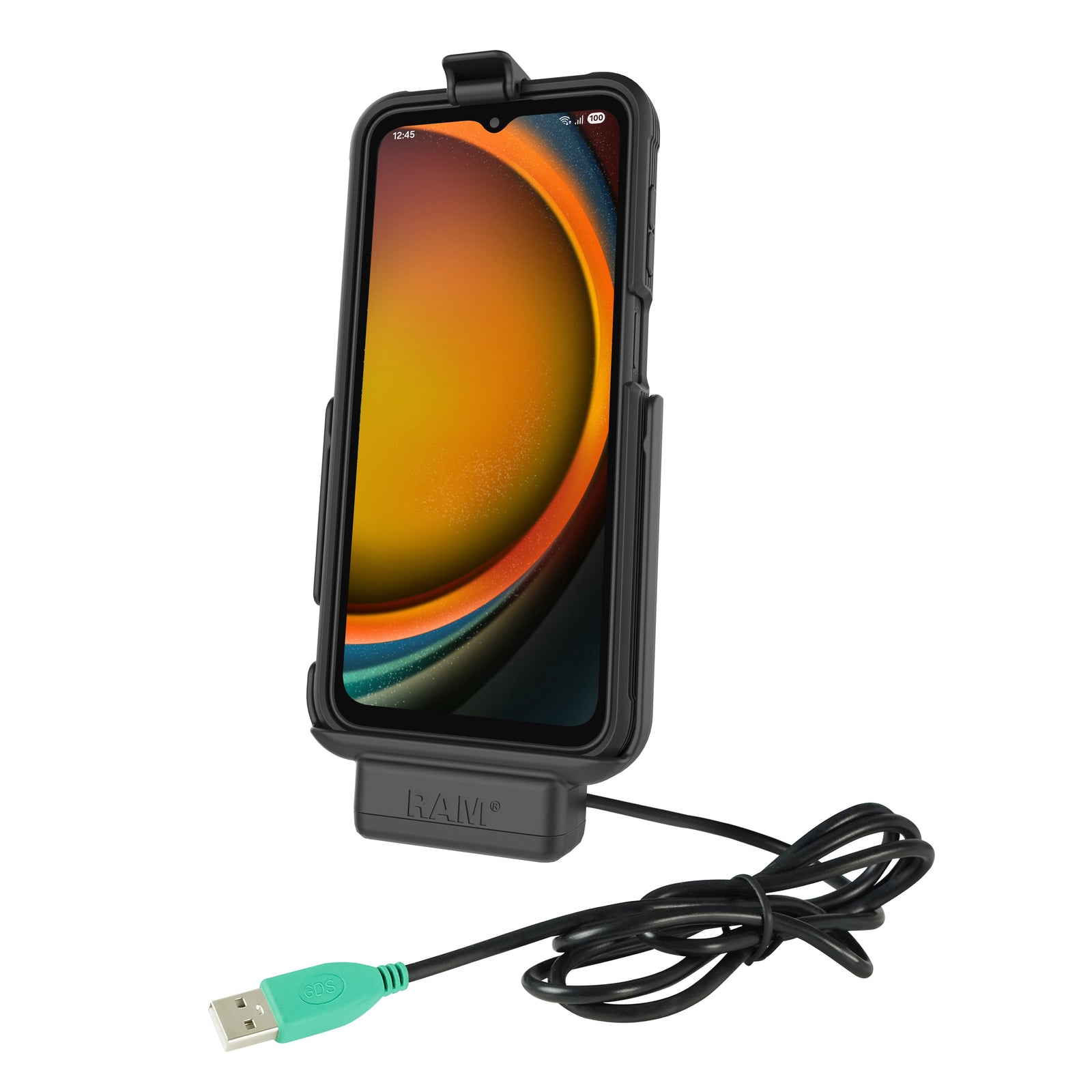 RAM-HOL-SAM84CP-1U with compatible cased phone; phone and case not included