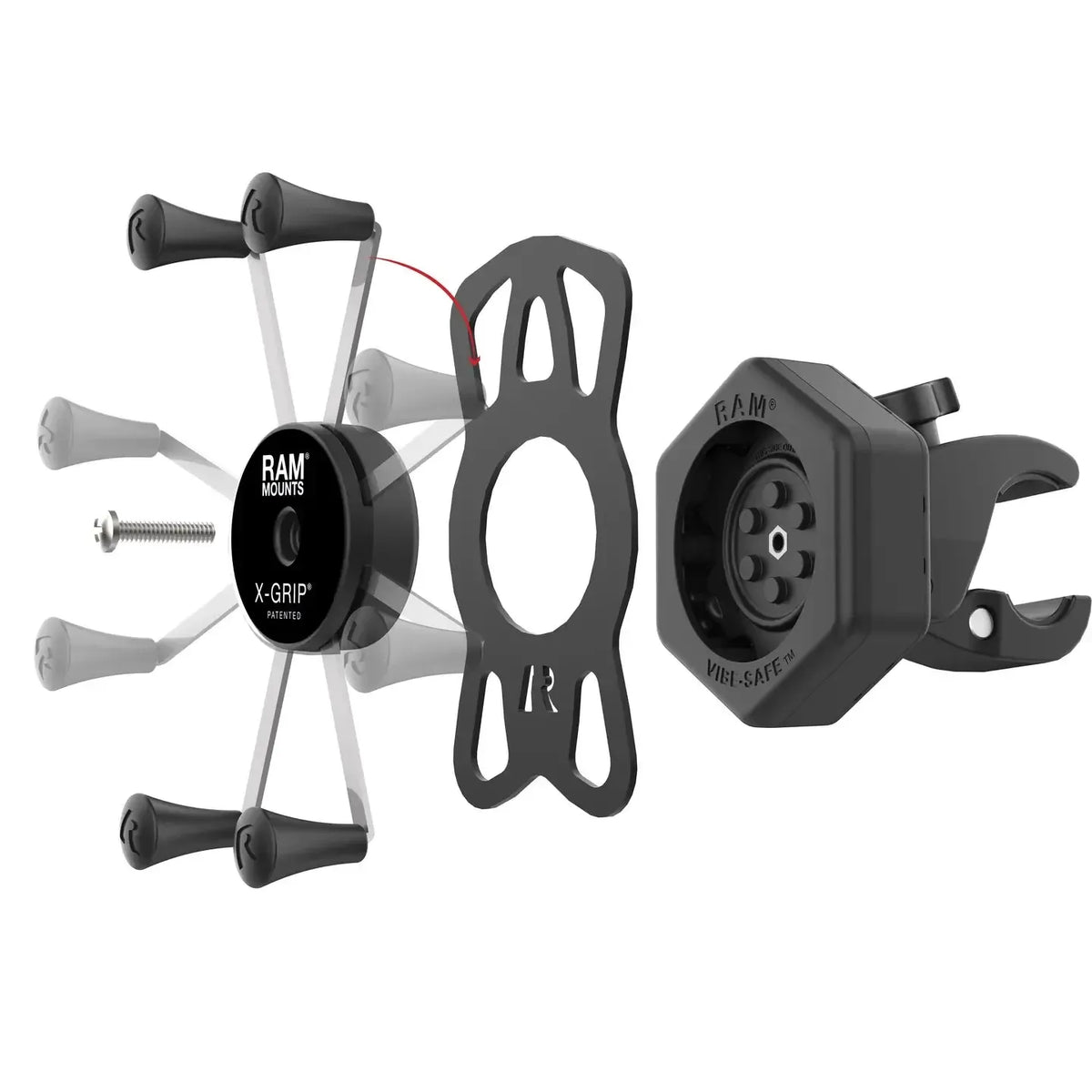RAM X-Grip Large Phone Mount with Vibe-Safe and Tough-Claw (RAM-HOL-UN10-462-400)