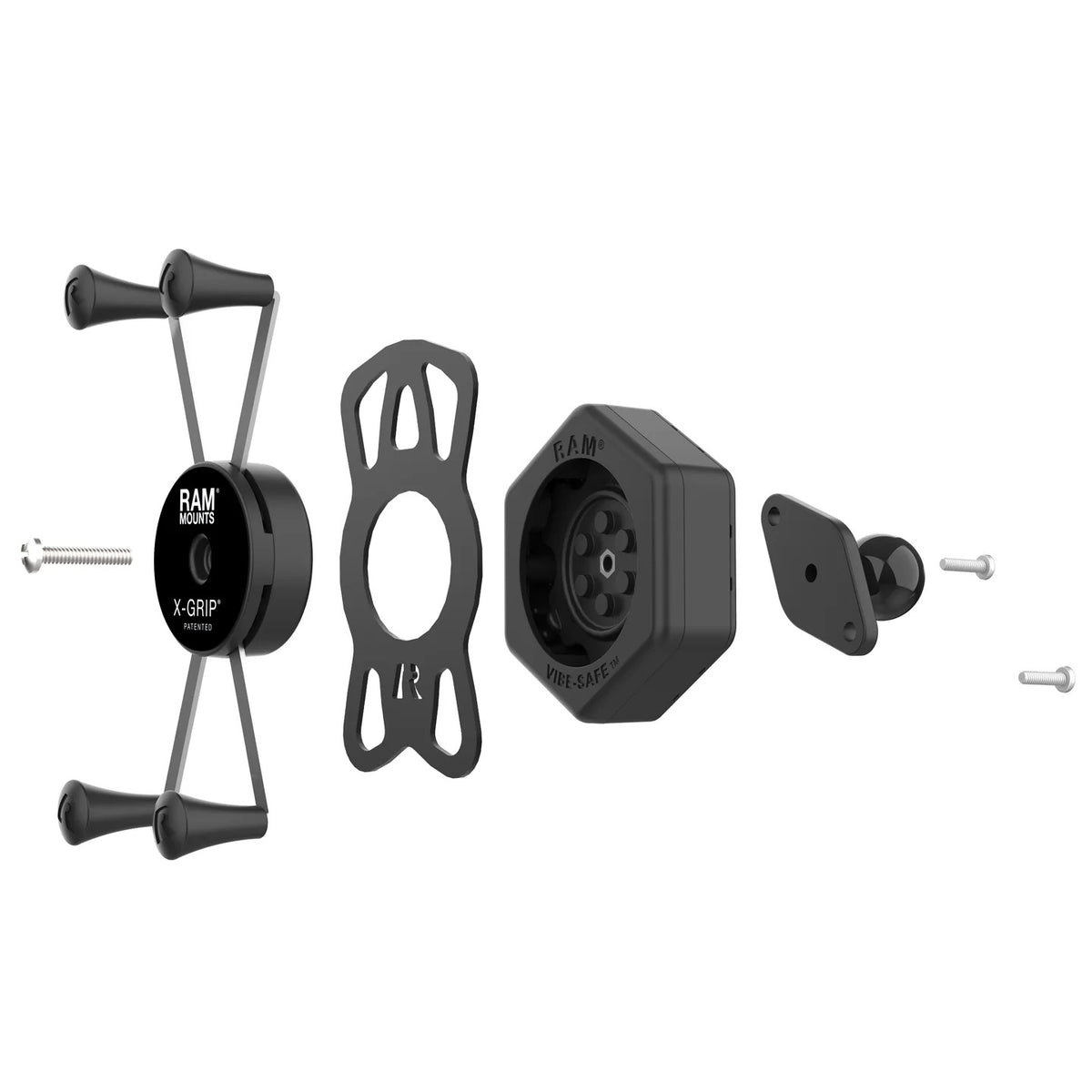 RAM UN10 Large X-Grip with Vibe-Safe and B-Sized Ball (RAM-HOL-UN10B-462)