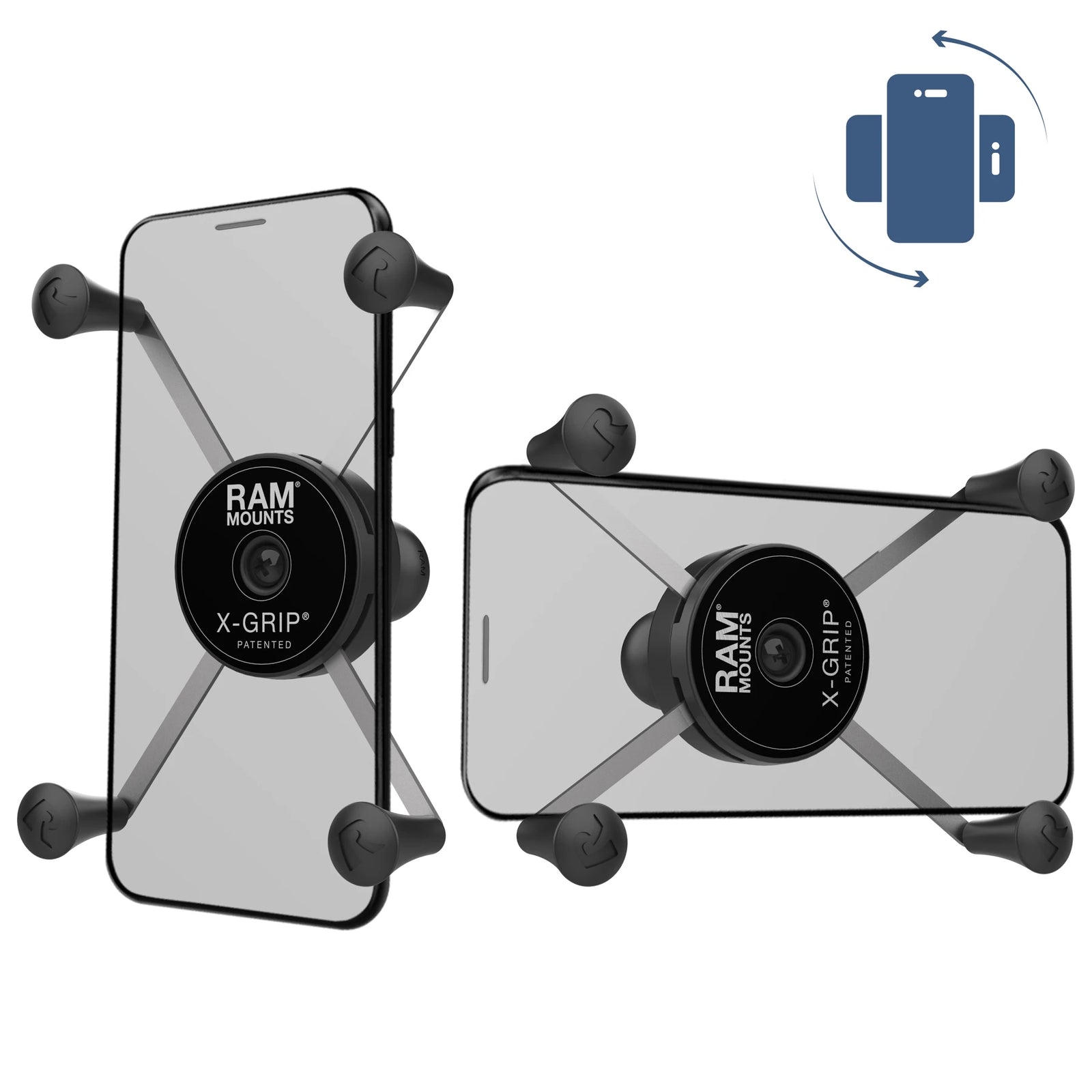 RAM rotating large X-Grip phone holder with B Size ball and included tether, RAM-HOL-UN10BRU