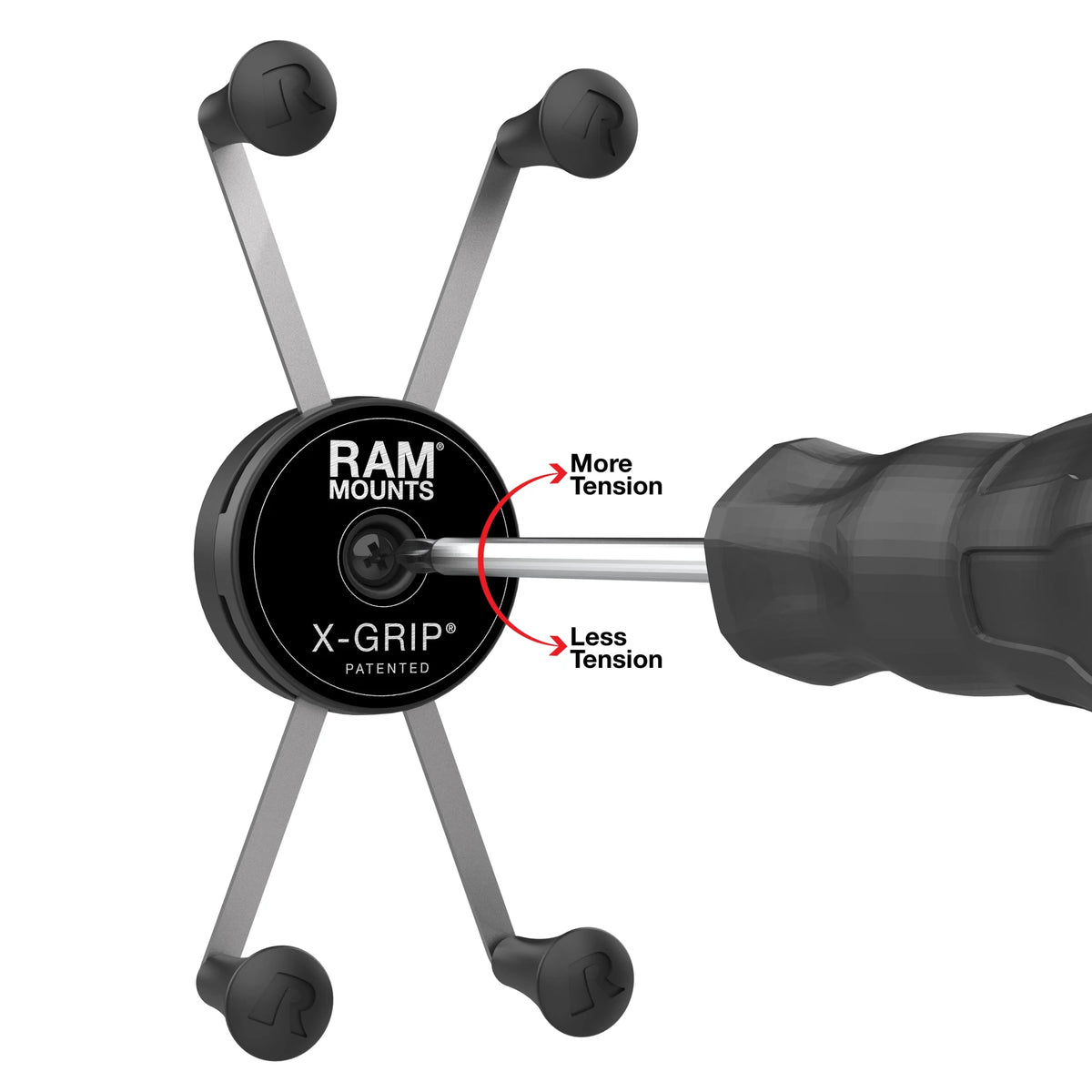 Rotation tension adjustment on RAM rotating X-Grip (RAM-HOL-UN10BRU)