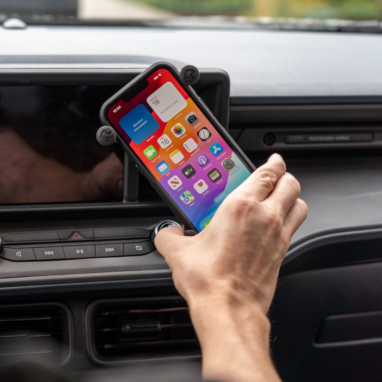 RAM rotating X-Grip in use; phone and mounting hardware sold separately (RAM-HOL-UN10BRU)