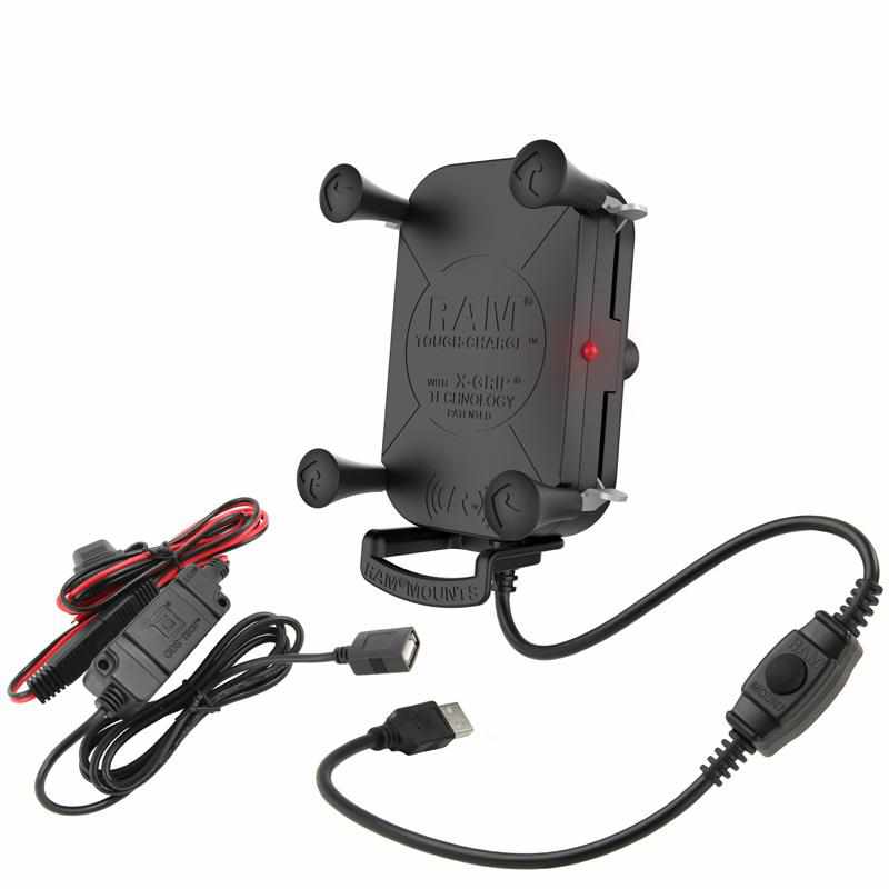 RAM Tough-Charge Waterproof Wireless Charging Holder w Charger (RAM-HOL-UN12WB-V7M) - Modest Mounts