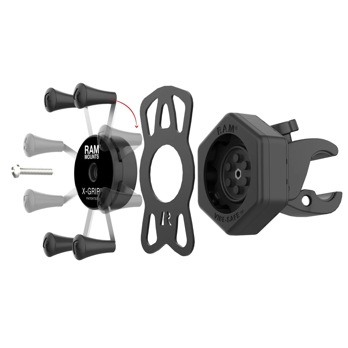 RAM X-Grip UN7 Phone Mount with Vibe-Safe and Tough-Claw (RAM-HOL-UN7-462-400)