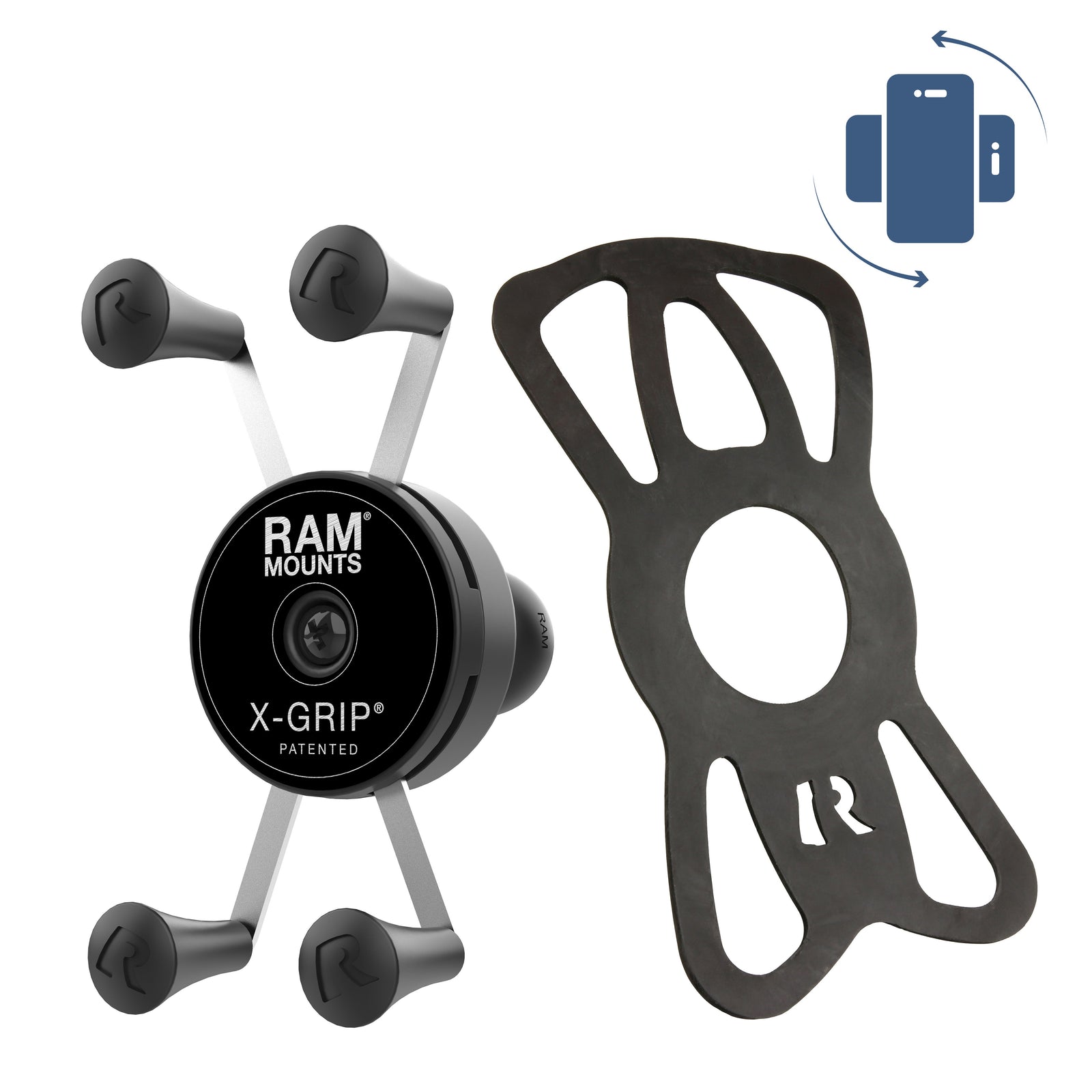 RAM-HOL-UN7BRU rotating X-Grip phone holder with included tether